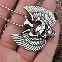 Jual Kalung Stainless Steel Skull Pendant For Man Punk Murah