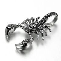 Jual Gantungan Kalung Stainless Steel Cross Mens Womens Scorpion Pendant Murah