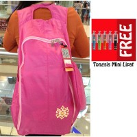 Jual Trend's Tas Ransel Waterproof Backpack - Pink + Gratis Tongsis Mini Murah