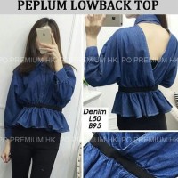 Jual KP4400 Peplum lowback top Atasan Wanita Blouse 0116 KODE TYR4456 Murah