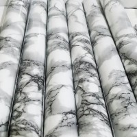 Jual wallpaper sticker dinding marmer abu granit marble contact paper dapur Murah