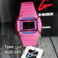Jual MODEL TERBARU CASIO BABY G Pink BGD501 full digital , Jam Tangan Murah