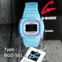 Jual Baby G Sherina BGD501 blue / biru muda digital , jam Tangan wanita / Murah