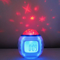 Jual Jam Alarm dan Lampu Tidur unik PROYEKSI BINTANG speaker bagus murah Murah