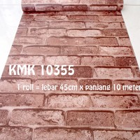 Jual WALLPAPER BATU BATA KMK 10355 LEBAR 45CM X Panjang 10M Murah