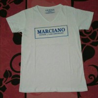 Jual Kaos / T'Shirt Letter Marciano Foil Black and White Murah