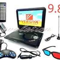 DVD PORTABLE LED 9.8 inch USB - SD Card - TV Tuner