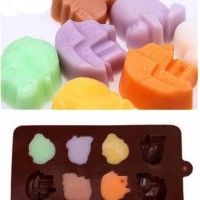 Jual Cetakan silikon coklat es puding silicone Kendaraan Transportasi 8 pcs Murah