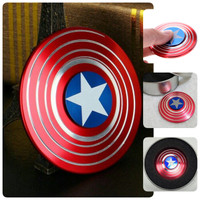 Jual Fidget Spinner Tameng Captain America Stainless PREMIUM IMPORT Murah