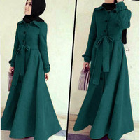 Jual PROMO ABUDHABI COAT/TUNIK WANITA/BAJU MUSLIM WANITA/KEMEJA BIGSIZE/MUS Murah