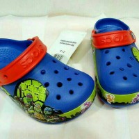 Jual Sandal Anak Lampu Led Crocs Ninja Turtle Murah