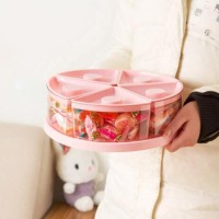146 Kotak Snack / permen 5 Sekat Tutup kedap udara