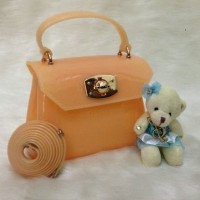 Jual Tas Wanita | Tas Import | Furla Mini Jelly Peach Murah