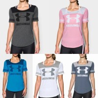 Jual Kaos under armour wanita LENGAN PENDEK V-NECK SLIM FIT Murah