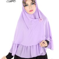 Jual Jilbab Hijab Kerudung Khimar Premium Bergo Ungu BSN Shofa Nuhijab Murah