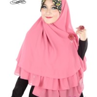 Jual Jilbab Hijab Kerudung Khimar Premium Bergo Pink BSN Shofa Nuhijab Murah