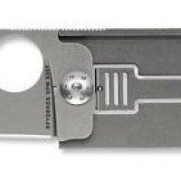 Pisau Spyderco Squarehead Folder Knife Titanium Handle Plain Edge Blad