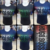 Baju Kaos Oblong Lengan Pendek pria cowok HUGO BOSS