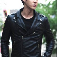 Jaket Kulit Semi Leather Jacket Garut Pria Cowok Custom Formal Hitam