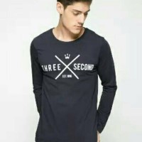 Tshirt 3 Second, Baju Kaos Distro Pria Three Second