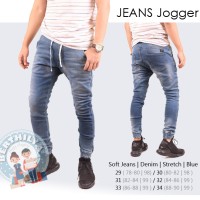 Jual JOGGER Jeans |Softjeans Pria | Celana Panjang Jogger PREMIUM | Blue Murah
