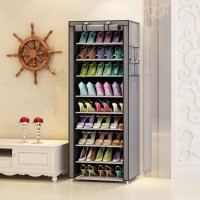 Jual NEW Rak Sepatu Kain 10 SUSUN ( 9 rangka ) R10cx (cover Dapat dicuci) Murah