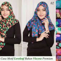 Hijab Square Casa Motif *LOVELEAF* Bahan *VISCOSE