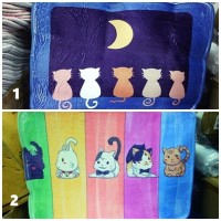 Jual Keset Flannel 40 x 60 cm Seri Cat Murah