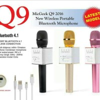 Jual Mic wireless bluetooth karaoke player Q9 Murah