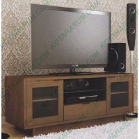 meja rak tv coklat pintu kaca orbitrend new mexico 140 cicilan bandung
