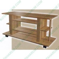 meja rak tv coklat roda beroda orbitrend dallas 100 cm cicilan bandung