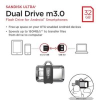 Jual SANDISK FLASH DISK USB OTG m3.0 32GB/UP TO 150 MB/S Murah