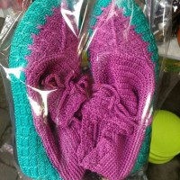 Sepatu Boots Wanita Bahan Full Rajut - Souvenir Unik khas Jogja
