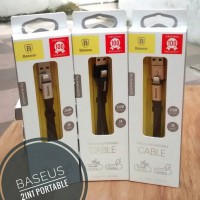Jual Baseus 2 in 1 Lightning & Microusb Cable for iPhone & Android Murah