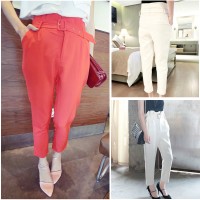 CELANA PANJang wanita putih white pants trousers baju kantor highwaist