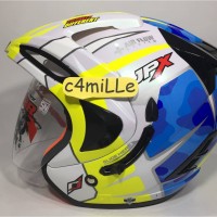 HELM JPX SUPREME ESPARGARO 41 PEARL WHITE DOUBLE VISOR HALF FACE