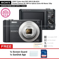 SONY Cyber-shot DSC-W810 BLACK (Resmi) + SanDisk 8gb + Screen Guard