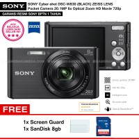 SONY Cyber-shot DSC-W830 BLACK (Resmi) + SanDisk 8gb + Screen Guard