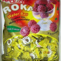 Jual Roka Apollo Wafer Bola Coklat isi 80 pcs Murah