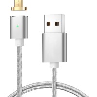 Jual MAGNETIC CHARGER CABLE NYLON 2 IN 1 FOR IPHONE & MICRO Murah