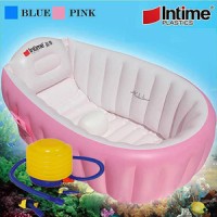 Jual PAKET INTIME BABY BATH TUB PINK + POMPA 5 INCH - BAK MANDI BAYI Murah