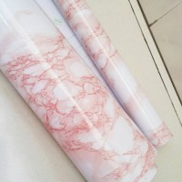 Jual WALLPAPER PREMIUM STICKER DINDING RUMAH MURAH marmer PINK dekorasi dap Murah
