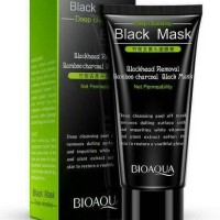 Jual bioaqua black mask bamboo charcoal carbon coral. remove blackhead Murah