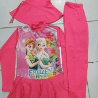 Baju Renang anak2 Muslim karakter SD(Frozen)