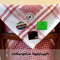 Jual Keffiyeh, Sorban, Shemagh (Exclusive) White Red Murah