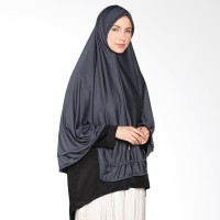 Jual Kerudung instan syar'i Pita Lipat Hitam Murah
