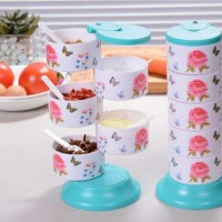 Jual Tempat Bumbu Rak bumbu 5 in 1 Set terdiri dari 5 susun, bisa diputar Murah