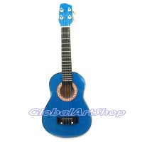 Jual Gitar Ukulele Mini - Kentrung 4 Senar Ukuran 58x21x8 cm Biru muda Murah