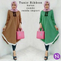 Jual 60199/tunic ribbon/baju tunik wanita/atasan muslim wanita/baju murah Murah