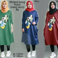 Jual 52376 mickey long tunic/baju tunik murah/atasan muslim wanita murah Murah